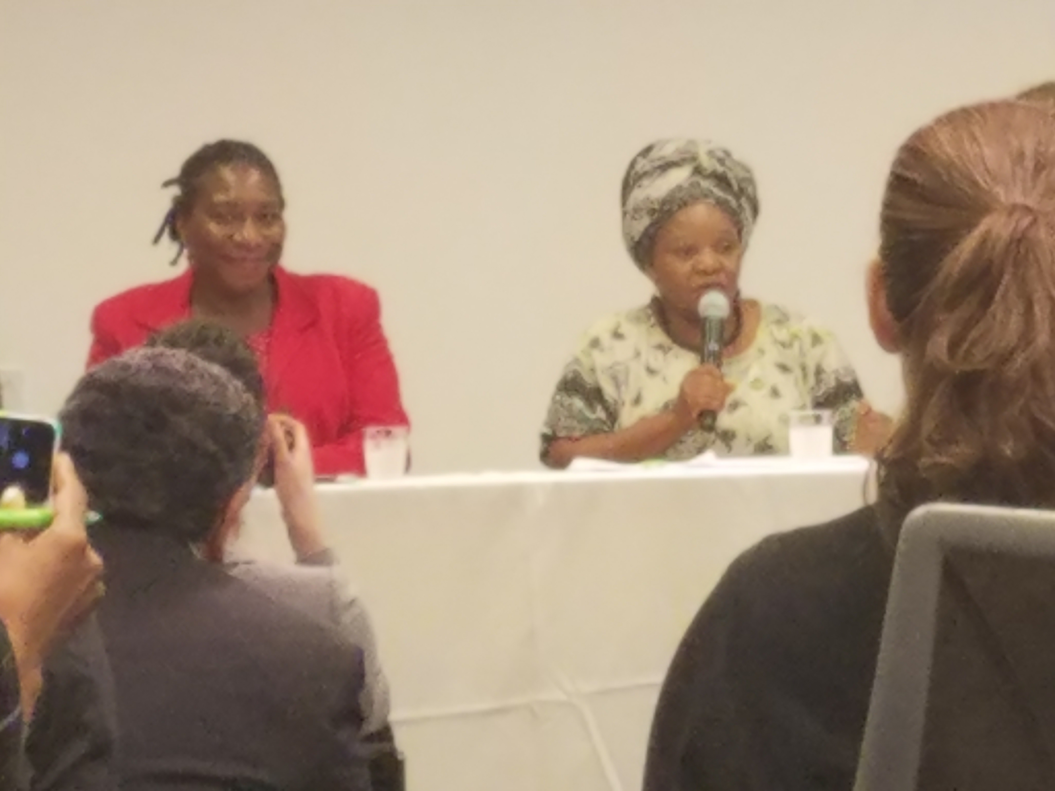 USNC's Dr. Obasanjo & White Ribbon Alliance's Caroline Maposhere